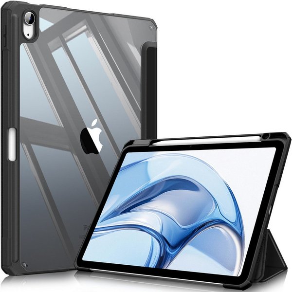 Fintie Tablet-Hülle für iPad Air 11'' M4/M3/M2(2026/2025/2024), iPad Air 5/4 Gen 2022/2020 10.9 Zoll, mit Stifthalter, Hülle mit transparenter Hartschale auf de