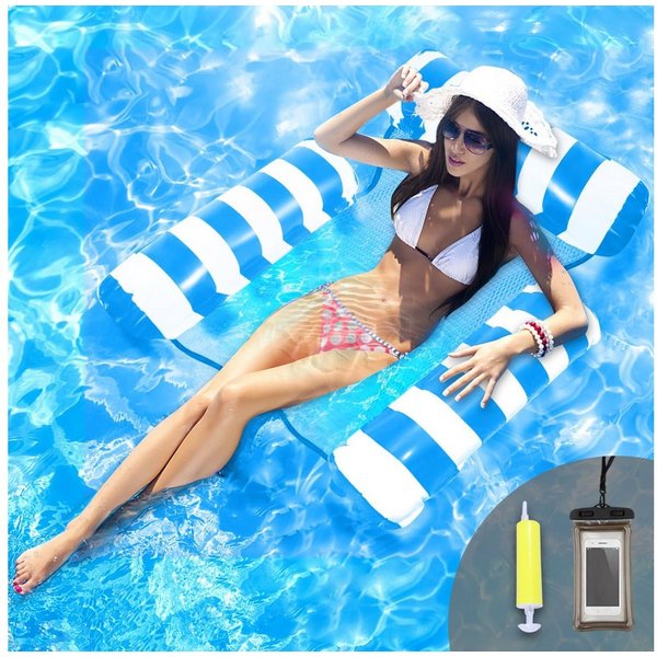 FELIXLEO Luftmatratze Pool Wasserhängematte Schwimmsitz Luftmatratze Erwachsene, (1-St)
