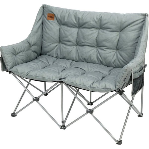 kehot Campingstuhl Faltbarer 2-Sitzer Campingstuhl mit 6 cm Polsterung, 127×94×60 cm (Doppelsitz Outdoor Sofa bis 240kg belastbar, Campingklappstuhl), Klappstuh