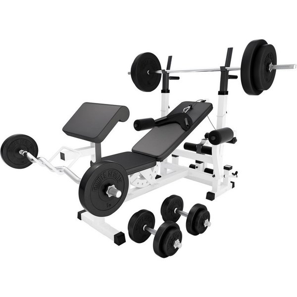 GORILLA SPORTS Kraftstation Kraftstation Universal inkl. Kunststoff Set, (27-tlg)