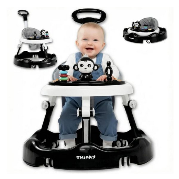 TWINKY Lauflernhilfe für Baby - Klappbarer Lauflernwagen mit Schiebegriff, (Bedienungsanleitung für Babywalker)