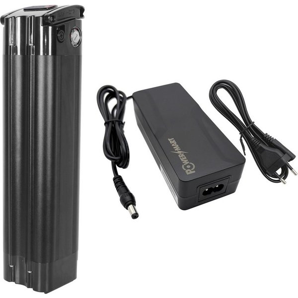 PowerSmart E-Bike Akku für Telefunken Multitalent RC820, Multitalent RC822 mit Ladegerät, 38cm-Version Li-Ion 13400 mAh (36 V)