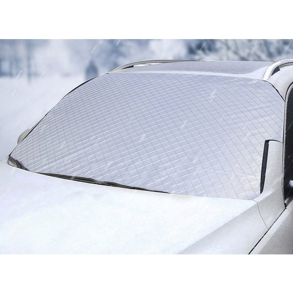 FOUORTUNATE-BEE Autosonnenschutz Autosonnenschutz für die Frontscheibe gegen Schnee und Sonne, Schützt im Sommer vor Sonne und Hitze, im Winter vor Schnee und E