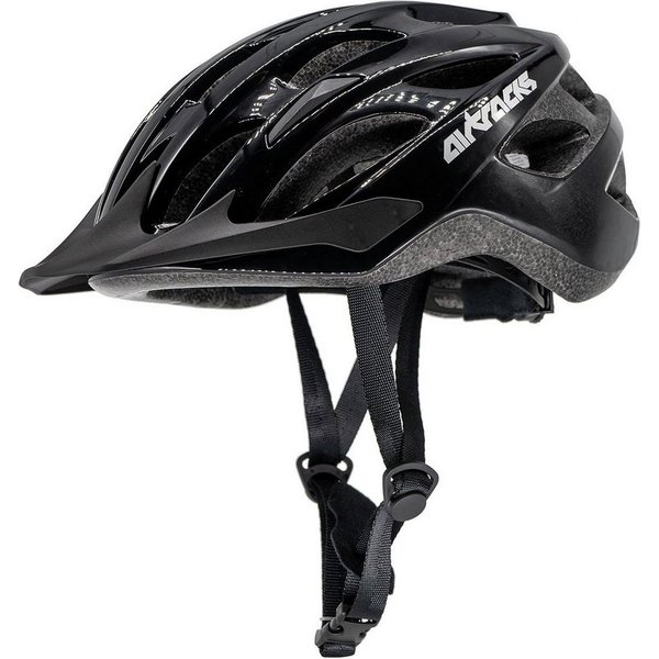 Airtracks Fahrradhelm Fahrradhelm Star S/M (53-58cm), L/XL (58-63cm), K-60 für Herren und Damen - EPS-Körper + IN MOULD / Neon Weiß Schwarz