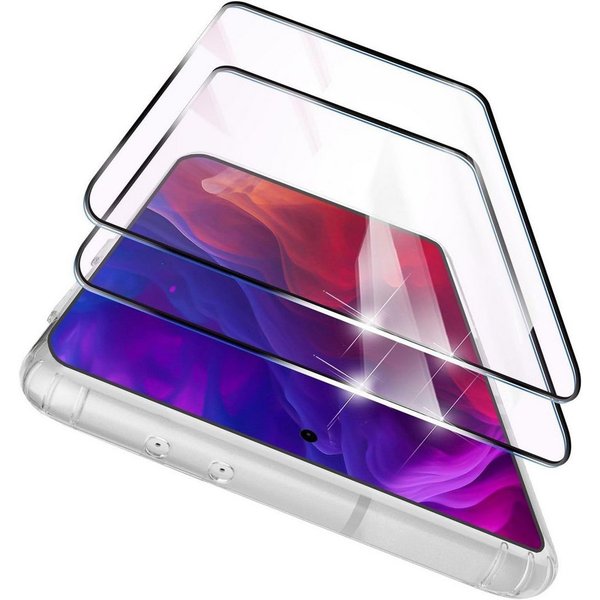 CLM-Tech Displayschutzglas 2x Schutzfolie für Samsung Galaxy S25 Panzerfolie kristallklar für Samsung Galaxy S25 6,17 Zoll, Panzerglas Folie - Anti-Fingerabdruc