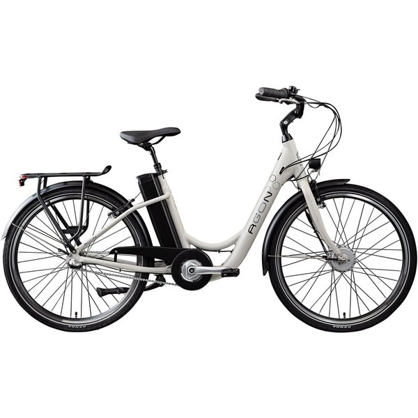 AGON E-Bike Cityrad Axis, 3 Gang, Nabenschaltung, Frontmotor, 536 Wh, E-Bike 26" Citybike 140-165cm Pedelec Nabenmotor Fahrrad 3 Gang Licht