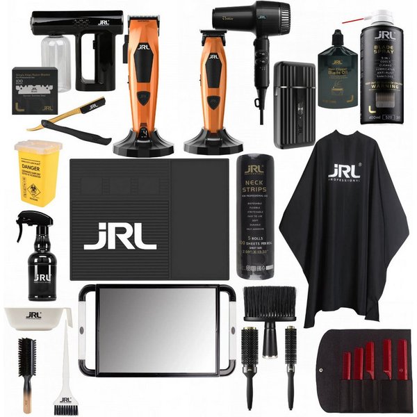 JRL Haarschneider Friseursets, Komplettset bestehend aus Clipper, Trimmer usw., Profi Barber Komplettset, kabellos & leistungsstark