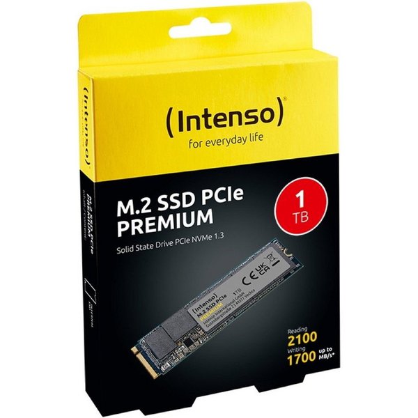 Intenso Intenso SSD M.2 PCIe Express interne Festplatte Premium 3D NAND 1TB SSD-Festplatte