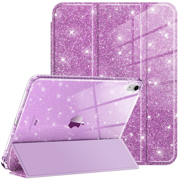 Fintie Tablet-Hülle für iPad 11 Generation 11 Zoll 2025(A16), iPad 10 Generation 2022, mit Stifthalter, Glitzernde Stoßfeste Case mit Glänzende Rückseite