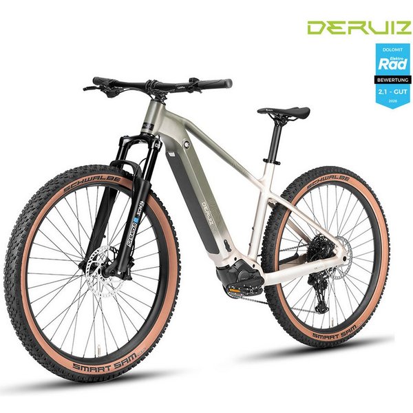 DERUIZ E-Bike Mountainbike 29 Zoll Dolomit, 48 cm Rahmen, 110 Nm, bis zu 180 km Reichweite, 11 Gang SHIMANO CUES ASLU6000T1R Schaltwerk, Kettenschaltung, Mittel