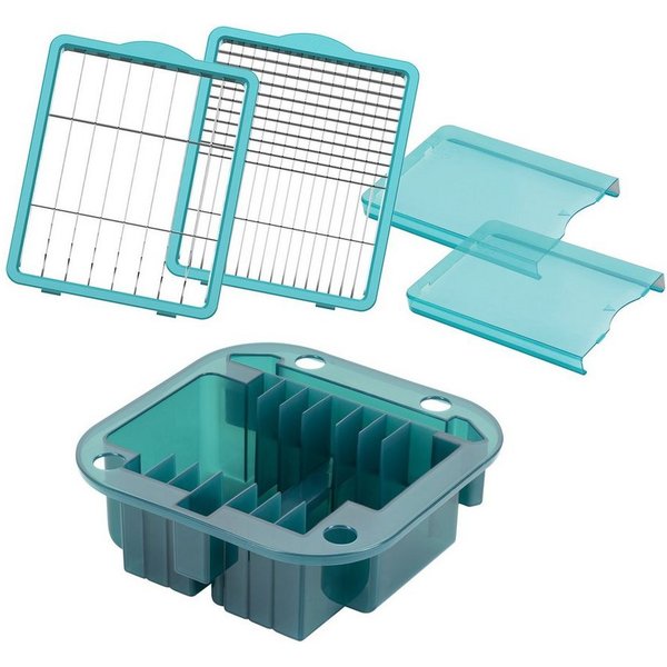 Genius Gemüseschneider Nicer Dicer Chef Professional, Zubehörset 5-tlg. Aufbewahrungseinsatz, Integrierter Aufbewahrungseinsatz