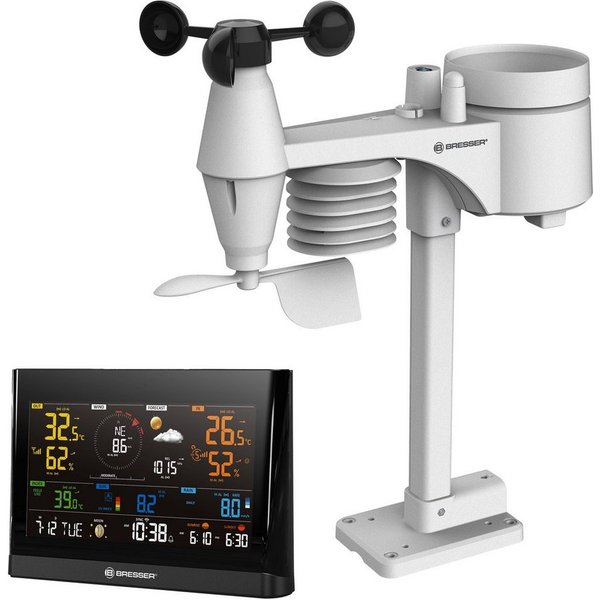 BRESSER BRESSER WLAN Comfort Wetterstation mit 7-in-1-Profi-Sensor und modern… Wetterstation
