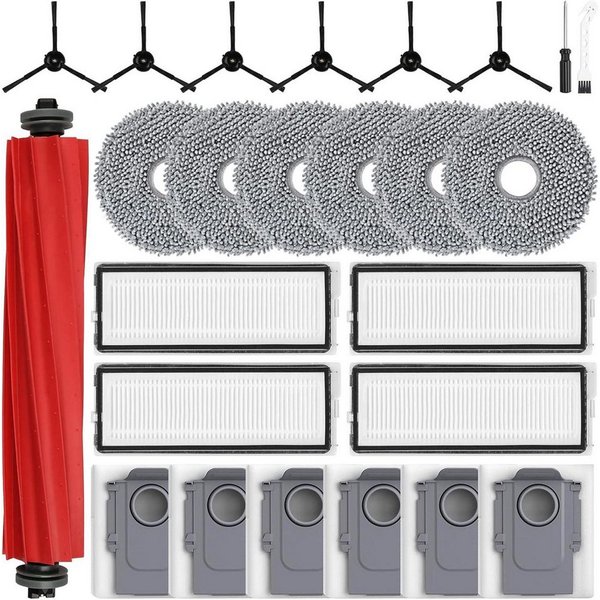 FELIXLEO Staubsaugerdüsen-Set Zubehör für Roborock Qrevo S/Pro/Plus, Hauptbürste & Staubbeutel Set, (1-tlg)