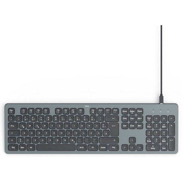 Hama Tastatur CK-400 (kabelgebunden, beleuchtet, QUERTZ) Tastatur