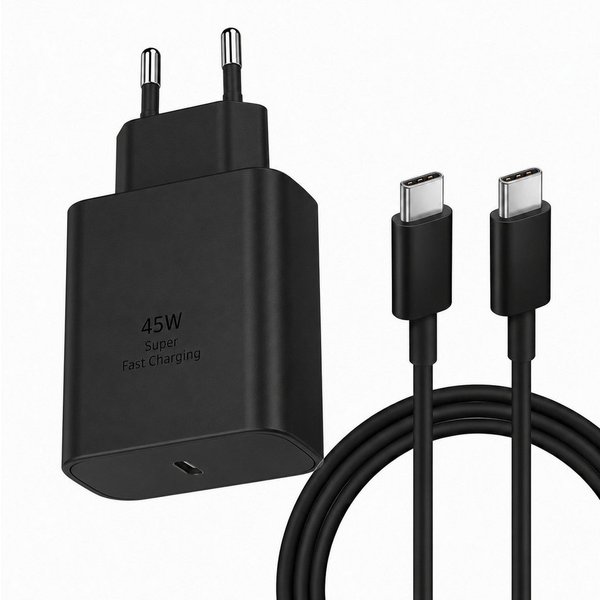 Ventarent 45W USB-C Ladeset mit Ladekabel für MacBook Air, iPad Pro & Air USB-Ladegerät (3000 mA, Set, 2-tlg., 45W USB-C Netzadapter, USB-C Ladekabel, 45W Schne