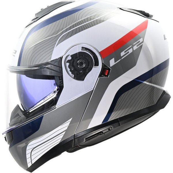 LS2 Motorradhelm FF908 Strobe II Monza Klapphelm, Vorbereitet Für Kommunikationssystem,integriertes Sonnenvisier
