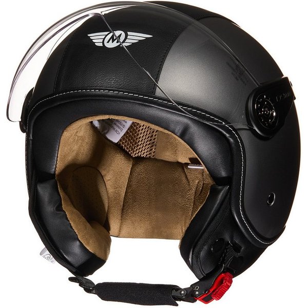 MOTO HELMETS Motorradhelm Jethelm H-44 Vintage Retro, Helm für Motorrad, Roller & Vespa, Schnellverschluss, nur 1050g