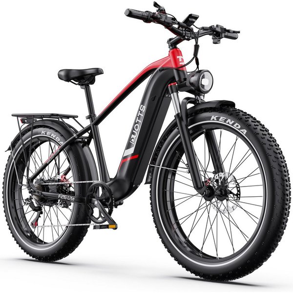 DUOTTS E-Bike Cityrad F26lite Pedelec Damen u. Herren 48V 864Wh 100km 26x4,0 Elektrisches, 7 Gang Shimano Schaltwerk, Kettenschaltung, Heckmotor, 864 Wh, Fat-Ti