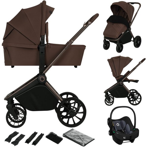 lionelo Kombi-Kinderwagen MIKA PLUS 3IN1, (Set), 3in1 Set mit Astrid i-size/XXL-Verdeck/Komfortable Dämpfung