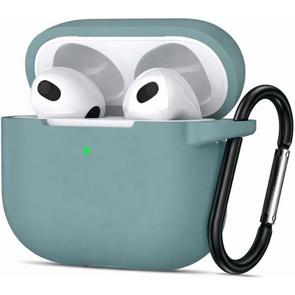 CoolGadget Kopfhörer-Schutzhülle Basic Silikon Hülle für AirPods 4 Schutzhülle mit Karabiner, Soft Touch Case, stoßfest, rutschfest, 360° Schutz, kabellos ladba