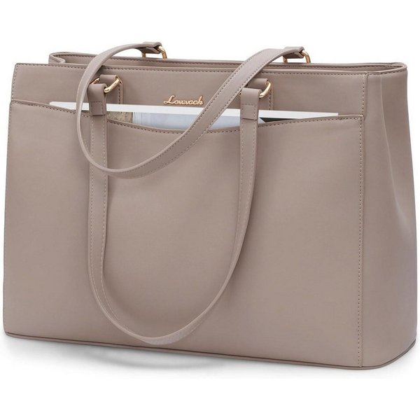 LuxusKollektion Laptoptasche Laptoptasche Damen Aktentasche Shopper Nackte Farbe 15,6 Zoll