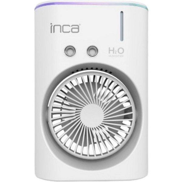INCA Tischventilator IMF-10B, 15 cm Durchmesser, Tragbarer 6 Zoll Ventilator mit Sprühfunktion und LED