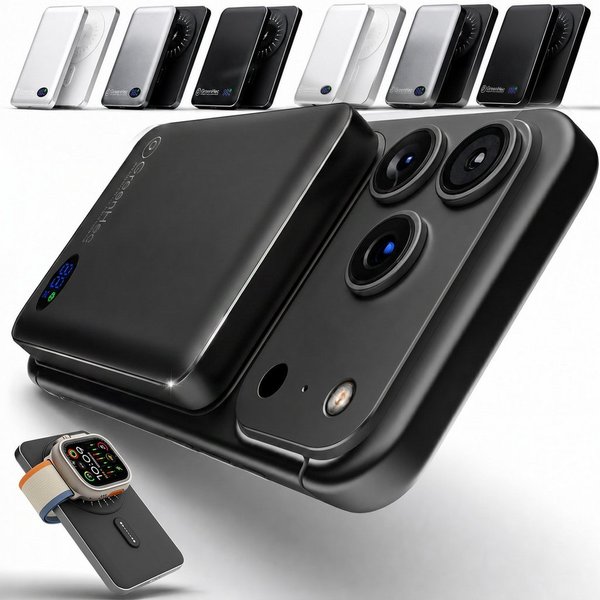 GreenHec Powerbank MagSafe iPhone 18 17 16 15 14 13 Pro Max Power Bank Wireless Powerbank MagSwift Duo Powerbank A 10000 mAh (1,5 V), Magnetische 10000mAh 5000m