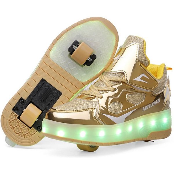 HUSK'SWARE Rollschuhe, (zwei Runden, mit Lichtern), Rollschuhe Schuhe mit Rädern