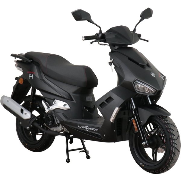 Alpha Motors Motorroller Mustang FI, 50 ccm, 25 km/h, Euro 5, mit USB-Anschluss und Lenkerschloss, sportliches Design