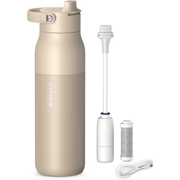 BRITA Trinkflasche BRITA LARQ iQ Digitale Filter Trinkflasche (1000 ml), inkl. Hydration Tracking (App), Aktivkohle Wasserfilter & UV-C