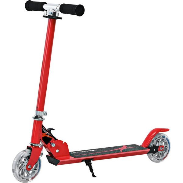 COSTWAY Scooter Kinder Cityroller, Aluminium, höhenverstellbar, klappbar, mit 2 LED Räder
