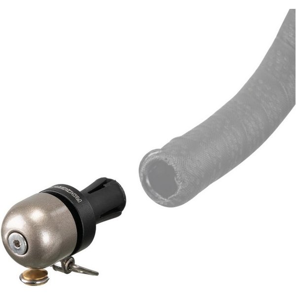 ROCKBROS Fahrradklingel 2in1 Mini Fahrrad Glocke als Lenkerstopfen, für Rennrad Drop Bar 22,2mm gebogener Lenkerz