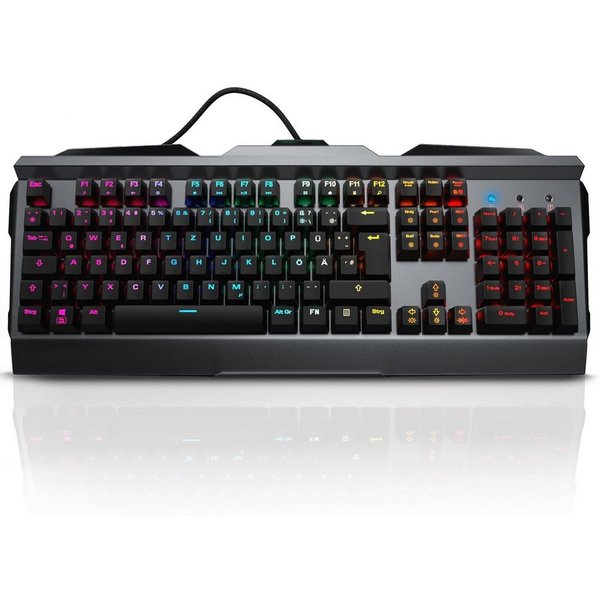 Titanwolf mechanisch, Aluminium Gehäuse, RGB LED Beleuchtung - Invader Gaming-Tastatur (präziser Tastenanschlag für schnelles, ermüdungsfreies Gaming)