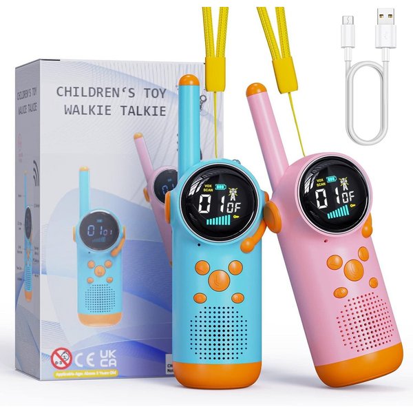 Vivitar Walkie Talkie für Kinder mit VOX-Funktion, CTCSS-Technologie, LED-Taschenlampe, (Trageriemen – ideales Geschenk für Jungen und Mädchen 3 bis 12 Jahren, 