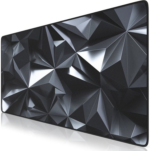 Titanwolf Gaming Mauspad XXL Speed Mousepad 900 x 400 x 3 mm, große Tischunterlage (1-St), rutschfest, abwaschbar, Geschwindigkeit & Präzision, Black Crystal