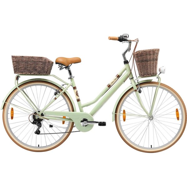 Bikestar Cityrad, 7 Gang Shimano RD-TY21 Schaltwerk, Kettenschaltung, für Damen, Kettenschaltung