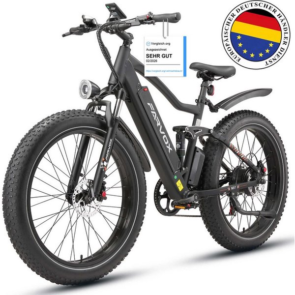 Vankel E-Bike Cityrad MX1 E-Fahrrad Damen u. Herren 624WH Pedelec, 48V 100 km Reichweite, Kettenschaltung, Heckmotor, 624 Wh, Cityrad 7 Gang Shimano,Scheibenbre