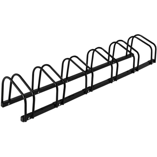 relaxdays Fahrradständer Schwarzer Fahrradständer für 6 Fahrräder (1-St)