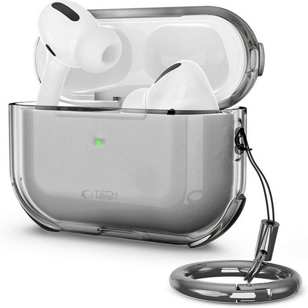 TECH PROTECT Kopfhörer-Schutzhülle Boucne für AirPods Pro 3, Ultradünne Schutzhülle mit Stoßschutz und Schlüsselanhänger