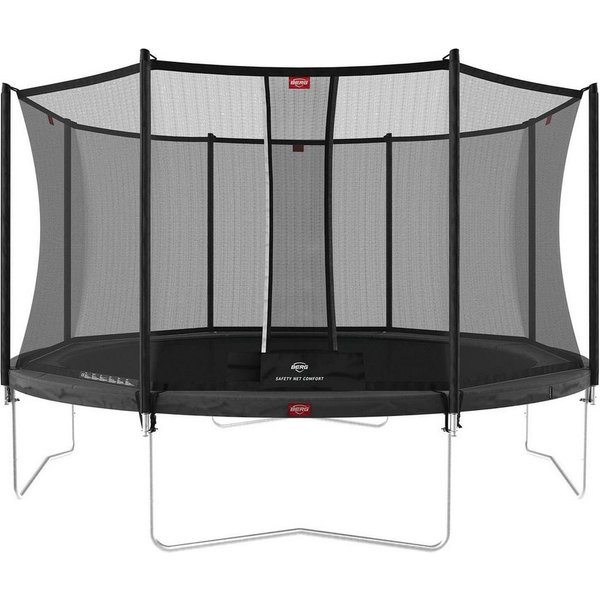 Berg Gartentrampolin rund 380 cm grau mit Sicherheitsnetz Comfort Favorit Regular