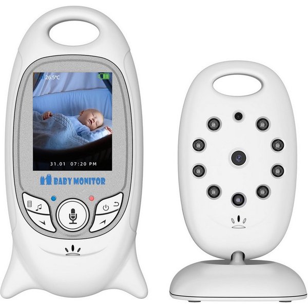 TWUFY Babyphone 2'' LCD Babyphone mit Kamera Video Baby Monitor Babyfon mit Audio, 2,4-GHz-FHSS-Technologie, 5m Nachtsichtentfernung, LCD-Display, LCD-Display, 