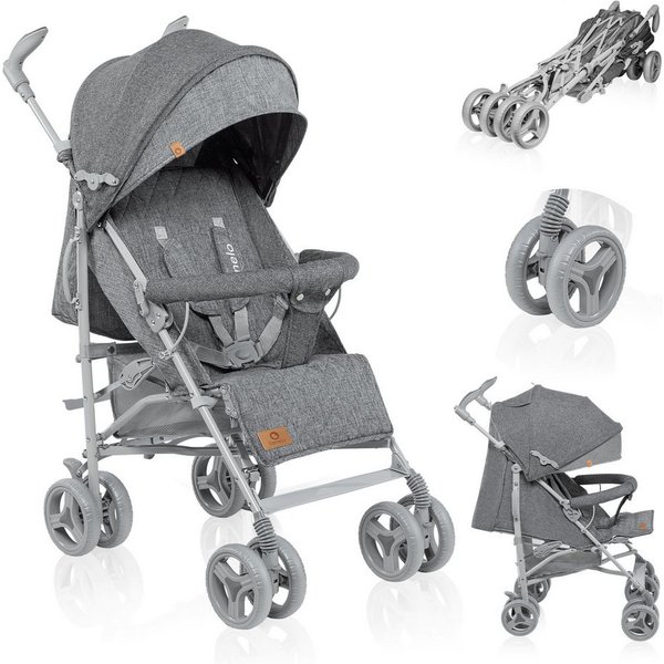lionelo Kinder-Buggy IRMA, Leichte, Moskitonetz, Großer Korb ab 6 month bis 3 Jahre