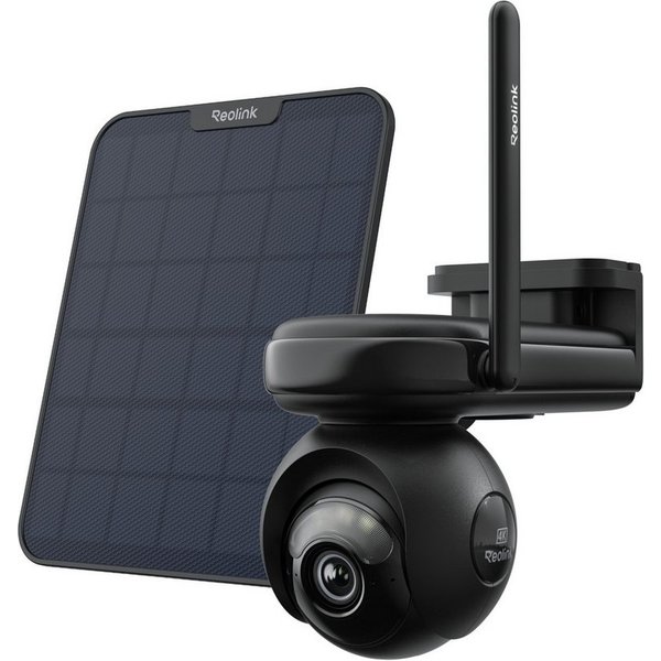 Reolink Altas PT Ultra + 6W Solarpanel Schwarz 360°-Kamera (4K Solar-Funkkamera Außen, ColorX, 360° Schwenk-Neige, Wi-Fi 6)