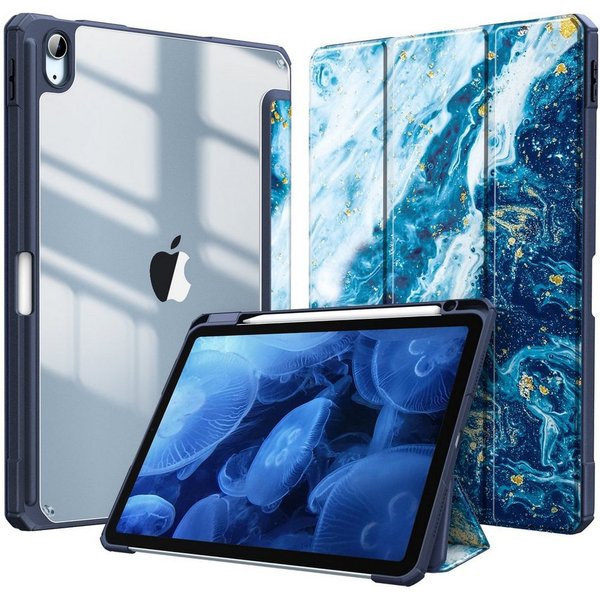 Fintie Tablet-Hülle für iPad Air 11'' M4/M3/M2(2026/2025/2024), iPad Air 5/4 Gen 2022/2020 10.9 Zoll, mit Stifthalter, Hülle mit transparenter Hartschale auf de