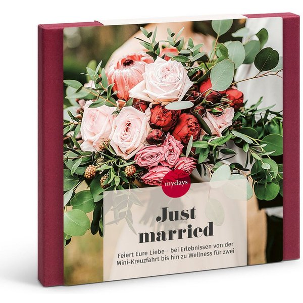 mydays Erlebnisgutschein Geschenkbox Just Married, Einfach Ja sagen zu einem Erlebnis von entspannend bis aufregend