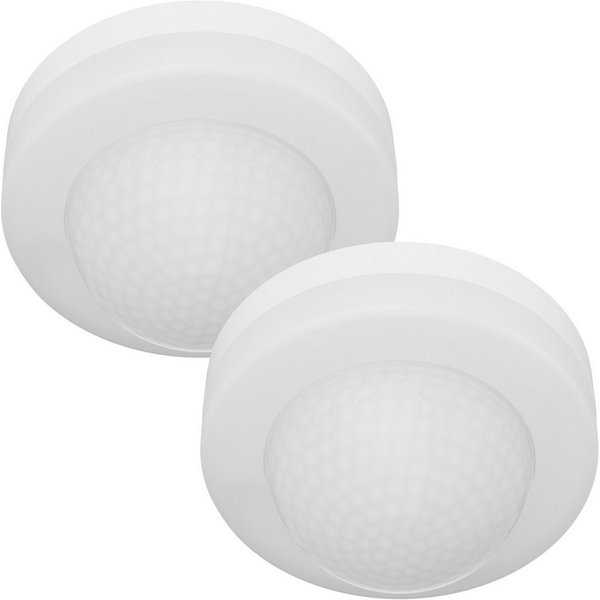 Oktaplex motion Bewegungsmelder Jim Bewegungsmelder Decke PIR Sensor 360 Grad 10 m Aufputz, (2-St), Innen Bewegungsmelder LED geeignet weiß