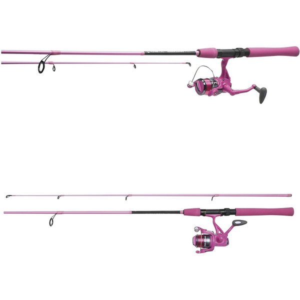 Kinetic Spinnrute RAMASJANG CC PINK combo kombi SET Rute + Rolle + Schnur - 165cm, 210cm, (3-tlg), Eingebaute LED-Lampe