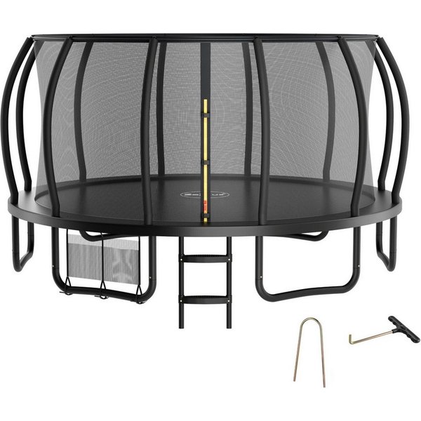 Zelsius Gartentrampolin Trampolin Schwarz Ø 427 cm für den Outdoor-Bereich