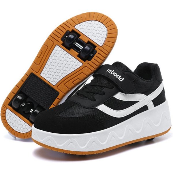 HUSK'SWARE Rollschuhe, (rutschhemmende Sportschuhe Freizeitschuhe, Kinder Rollschuhe Sneaker Mädchen Jungen), 2 in 1 Freizeitschuhe mit einziehbaren Rollen Spor