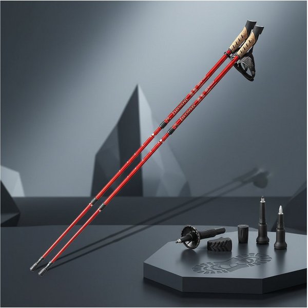 Melko Nordic-Walking-Stöcke Wanderstöcke Nordic Walking Teleskop Stöcke Antischock Aluminium (Stück, Premium Qualität), Teleskopstock